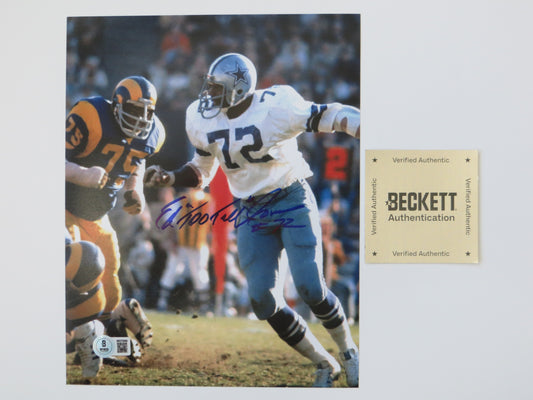 ED TOO TALL JONES SIGNED COWBOYS 8x10 BAS