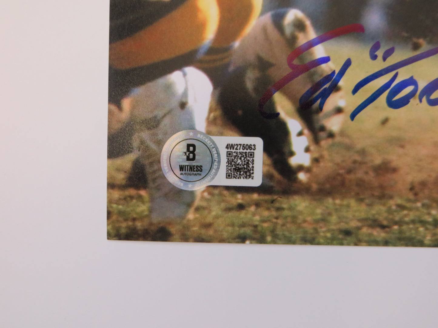 ED TOO TALL JONES SIGNED COWBOYS 8x10 BAS