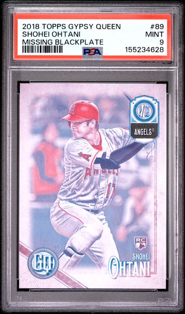 2018 Topps Gypsy Queen Shohei Ohtani Missing Backplate #89 PSA 9