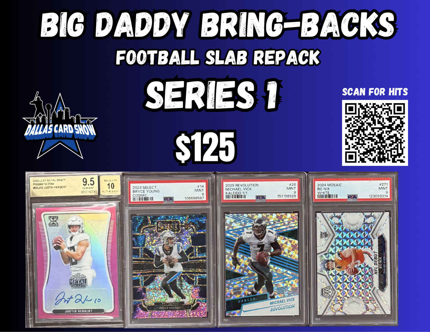 Big Daddy Bring-Backs $125 Football Slab Repack series 1
