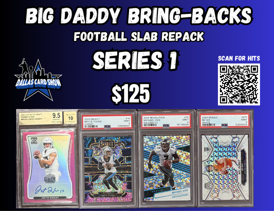 Big Daddy Bring-Backs $125 Football Slab Repack series 1