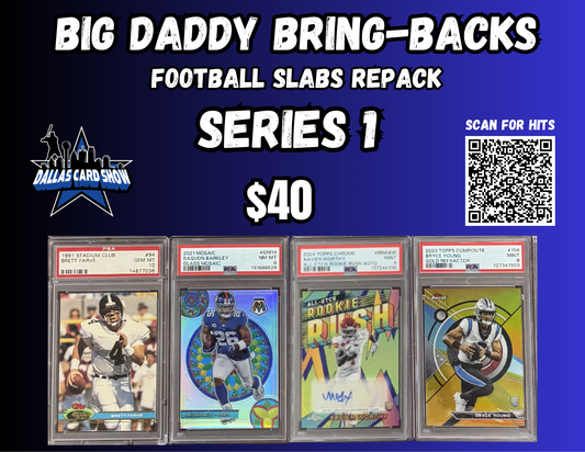 Big Daddy Bring-Backs $40 Football Slab Repack Series 1