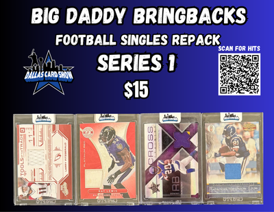 Big Daddy Bring-Backs $15 Football Stars and Hall of Famers Repack series 1