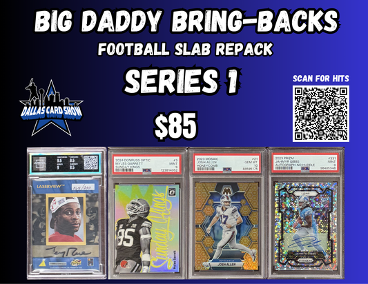 Big Daddy Bring-Backs $85 Football Slab Repack Series 1