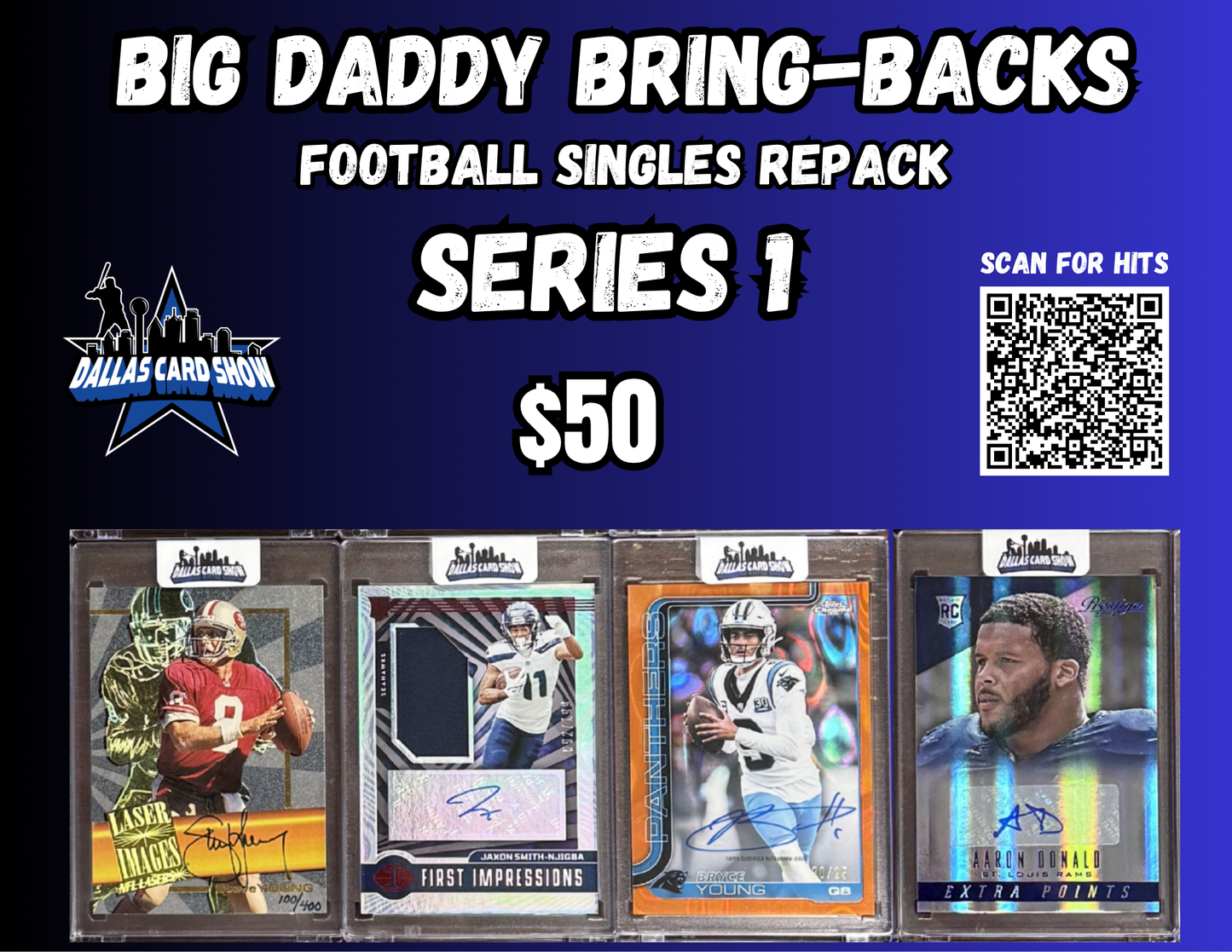 Big Daddy Bring-Backs $50 Football Singles Series 1
