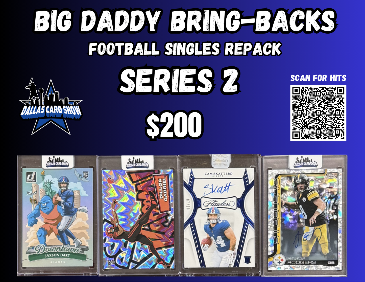 Big Daddy Bring-Backs $200 Football Singles Repack Series 2