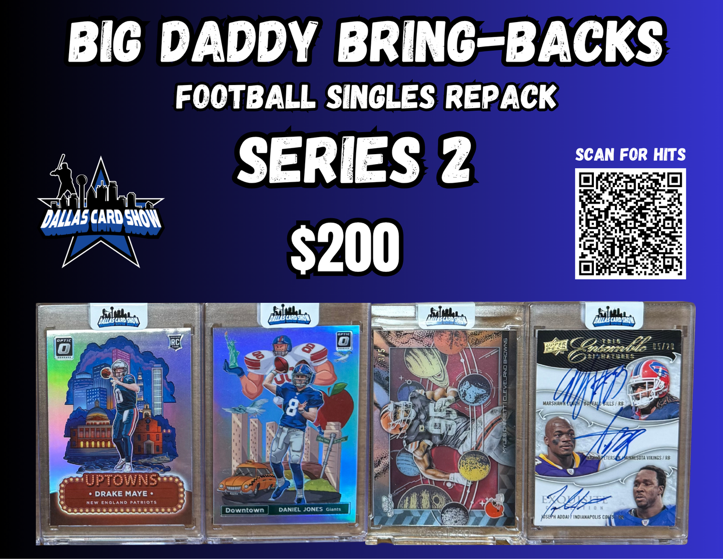 Big Daddy Bring-Backs $200 Football Singles Repack Series 2