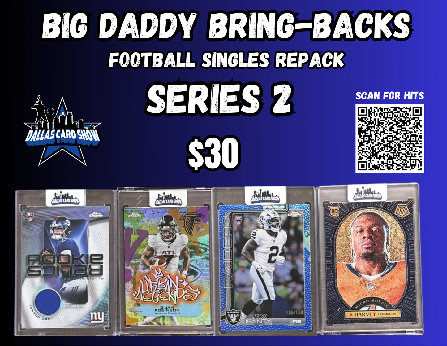 Big Daddy Bring-Backs $30 Football Singles Repack series 2