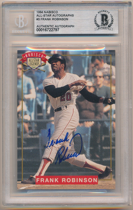 1994 NABISCO ALL-STAR AUTOGRAPHS #3 FRANK ROBINSON AUTHENTIC AUTO BAS