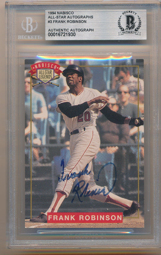 1994 NABISCO ALL-STAR AUTOGRAPHS #3 FRANK ROBINSON AUTHENTIC AUTO BAS