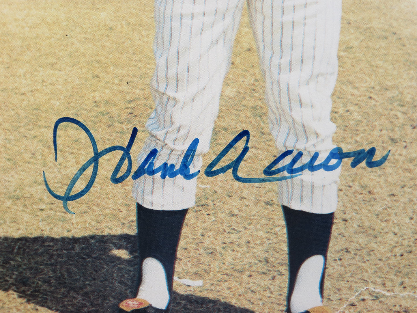 HANK AARON SIGNED BRAVES 8x10 JSA