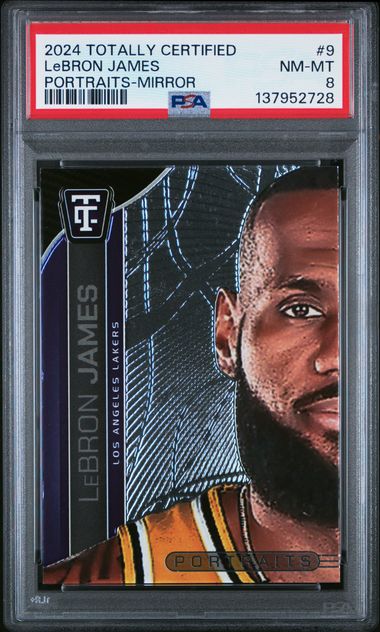 2024 Panini Totally Certified LeBron James Mirror Portraits #9 PSA 8