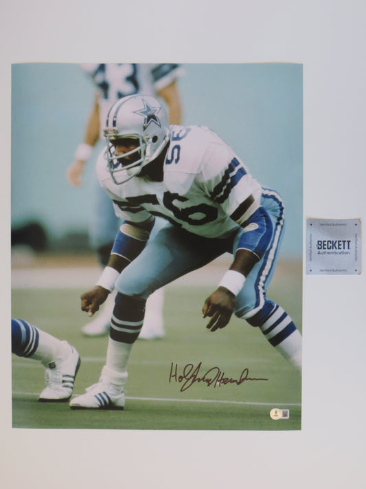 THOMAS HOLLYWOOD HENDERSON DALLAS COWBOYS SIGNED 16X20 PHOTO EYES BAS