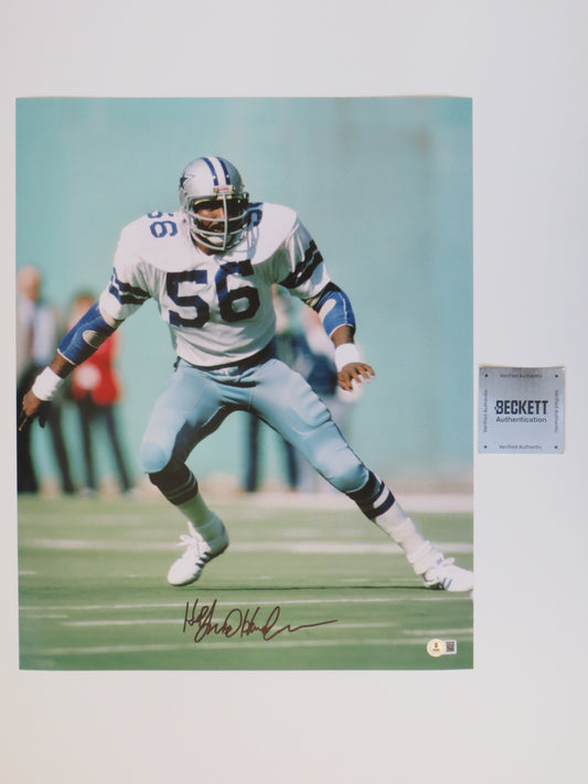 THOMAS HOLLYWOOD HENDERSON DALLAS COWBOYS SIGNED 16X20 PHOTO STANCE BAS