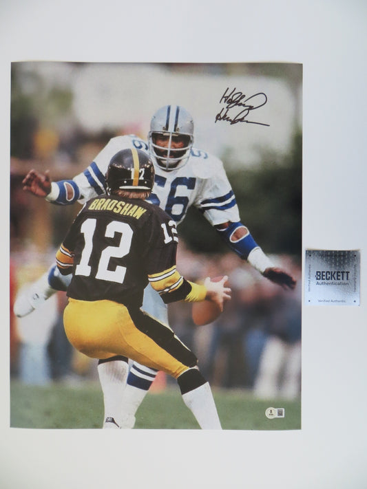 THOMAS HOLLYWOOD HENDERSON SIGNED BRADSHAW SACK 16X20 BAS