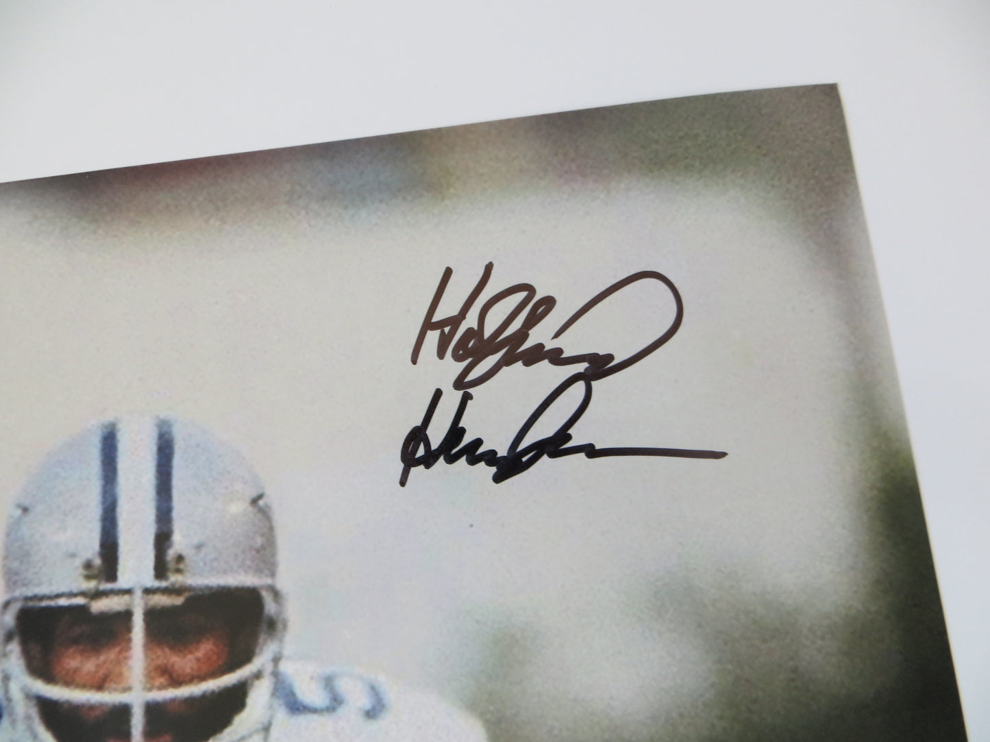 THOMAS HOLLYWOOD HENDERSON SIGNED BRADSHAW SACK 16X20 BAS