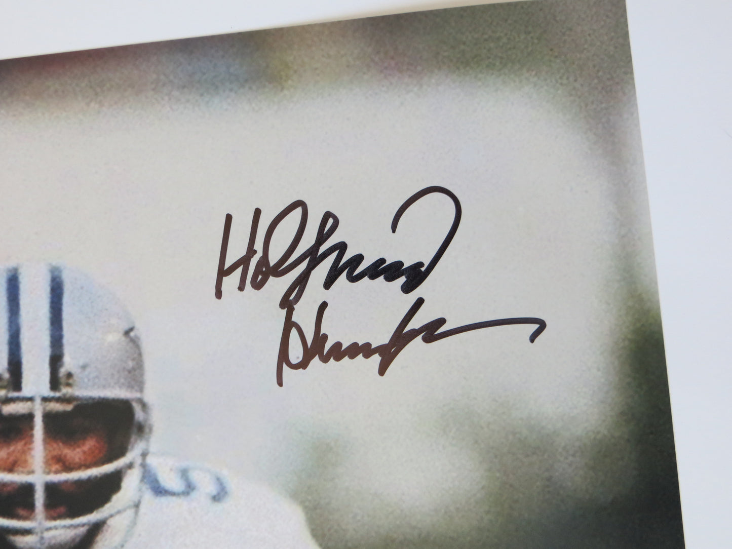 THOMAS HOLLYWOOD HENDERSON SIGNED BRADSHAW SACK 16X20 BAS