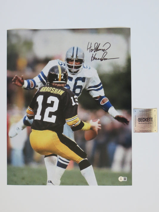 THOMAS HOLLYWOOD HENDERSON SIGNED BRADSHAW SACK 16X20 BAS
