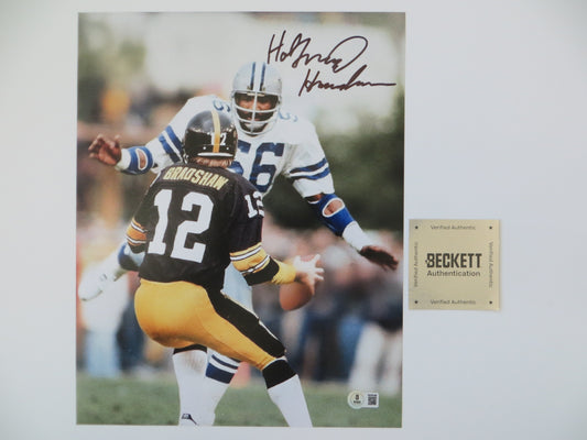 THOMAS HOLLYWOOD HENDERSON SIGNED BRADSHAW SACK 8X10 BAS