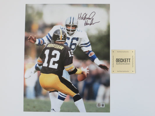 THOMAS HOLLYWOOD HENDERSON SIGNED BRADSHAW SACK 8X10 BAS
