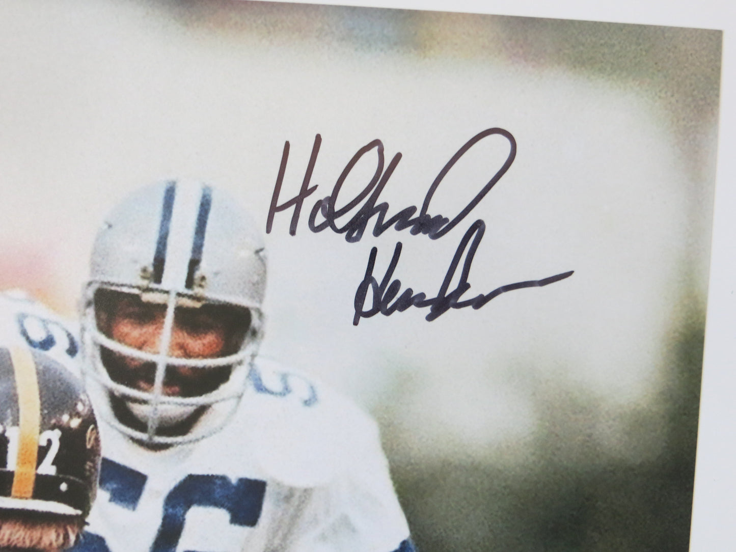 THOMAS HOLLYWOOD HENDERSON SIGNED BRADSHAW SACK 8X10 BAS