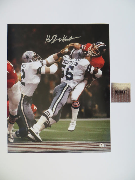 THOMAS HOLLYWOOD HENDERSON SIGNED 16X20 Super Bowl BAS COA