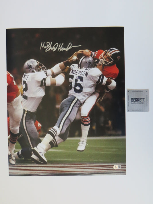 THOMAS HOLLYWOOD HENDERSON SIGNED 16X20 Super Bowl BAS COA