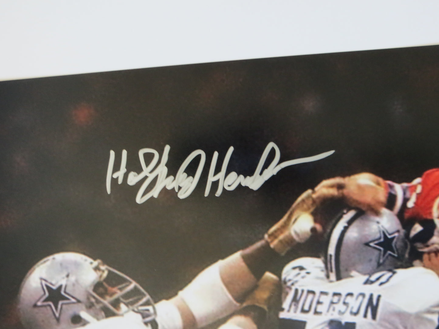 THOMAS HOLLYWOOD HENDERSON SIGNED 16X20 Super Bowl BAS COA