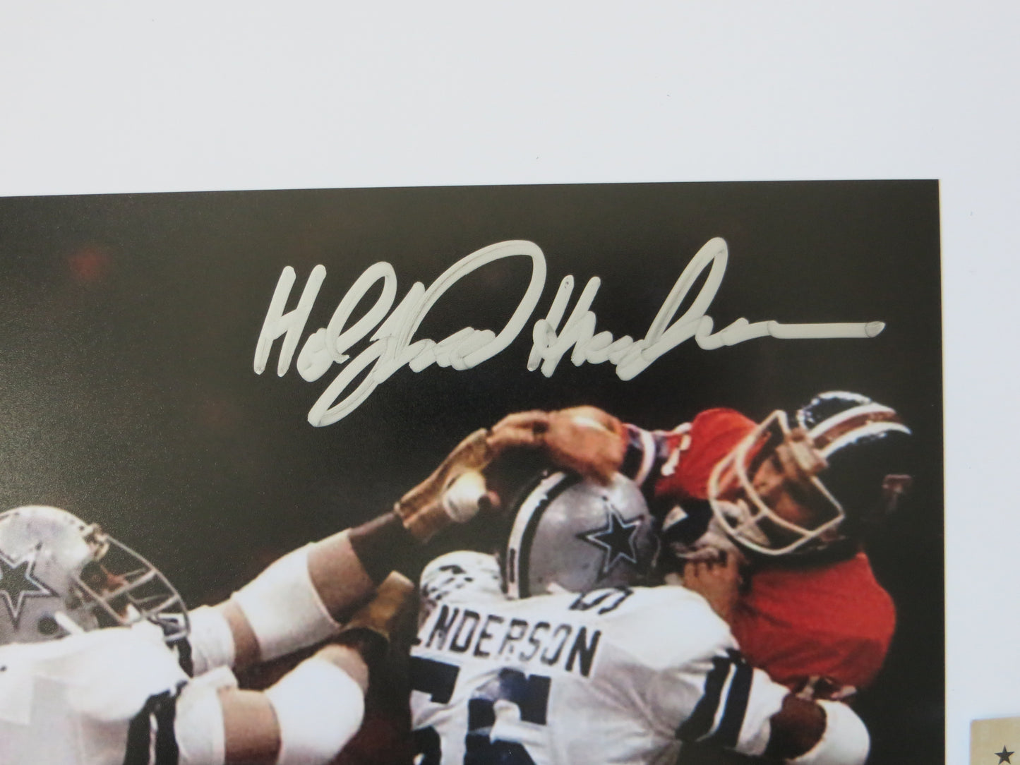 THOMAS HOLLYWOOD HENDERSON SIGNED 8X10 Super Bowl BAS COA