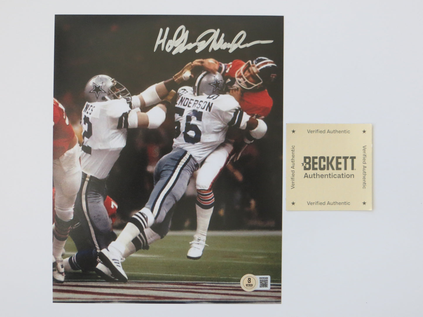 THOMAS HOLLYWOOD HENDERSON SIGNED 8X10 Super Bowl BAS COA