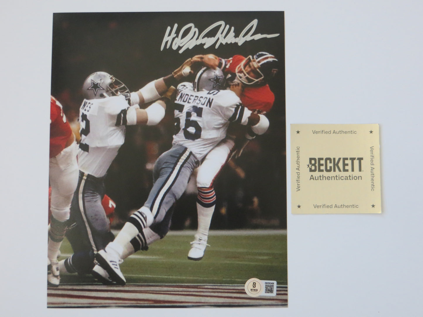 THOMAS HOLLYWOOD HENDERSON SIGNED 8X10 Super Bowl BAS COA