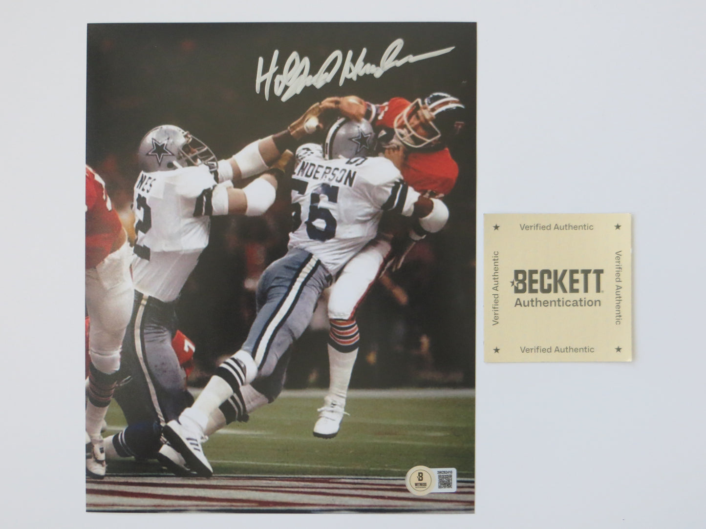 THOMAS HOLLYWOOD HENDERSON SIGNED 8X10 Super Bowl BAS COA