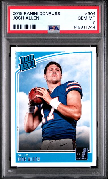 2018 Panini Donruss Josh Allen RATED ROOKIE #304 PSA 10