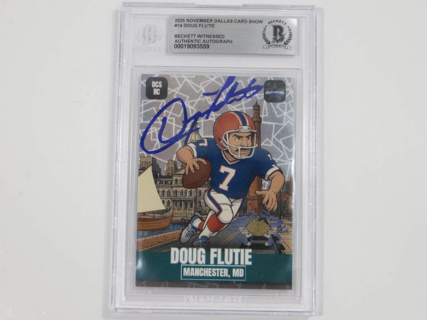 2025 NOVEMBER DCS SIGNED #14 DOUG FLUTE BAS AUTHENTIC AUTO