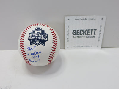 DAYTON TOCKEY SIGNED Rawlings NCAA 2026 WS BASEBALL OU OKLAHOMA SOONERS BAS