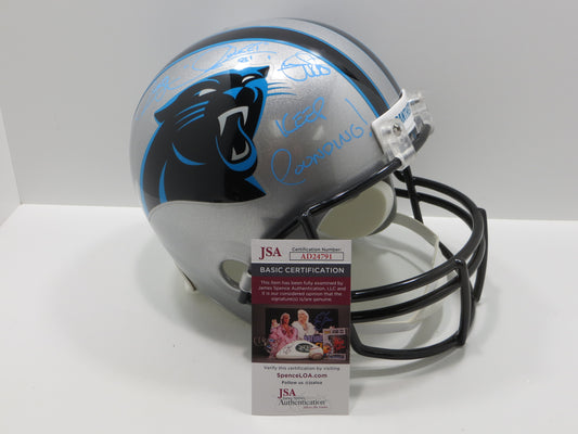 RAGHIB ROCKET ISMAIL SIGNED CAROLINA PANTHERS FULL SIZE HELMET w/KP JSA COA