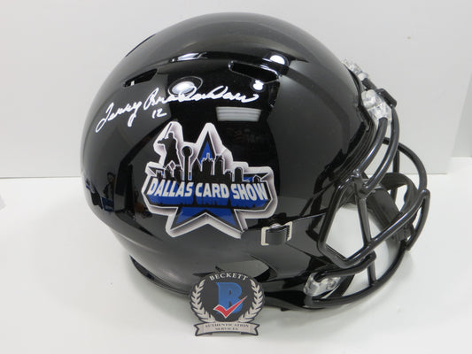 TERRY BRADSHAW SIGNED DALLAS CARD SHOW FULL SIZE HELMET STEELERS HELMET BAS