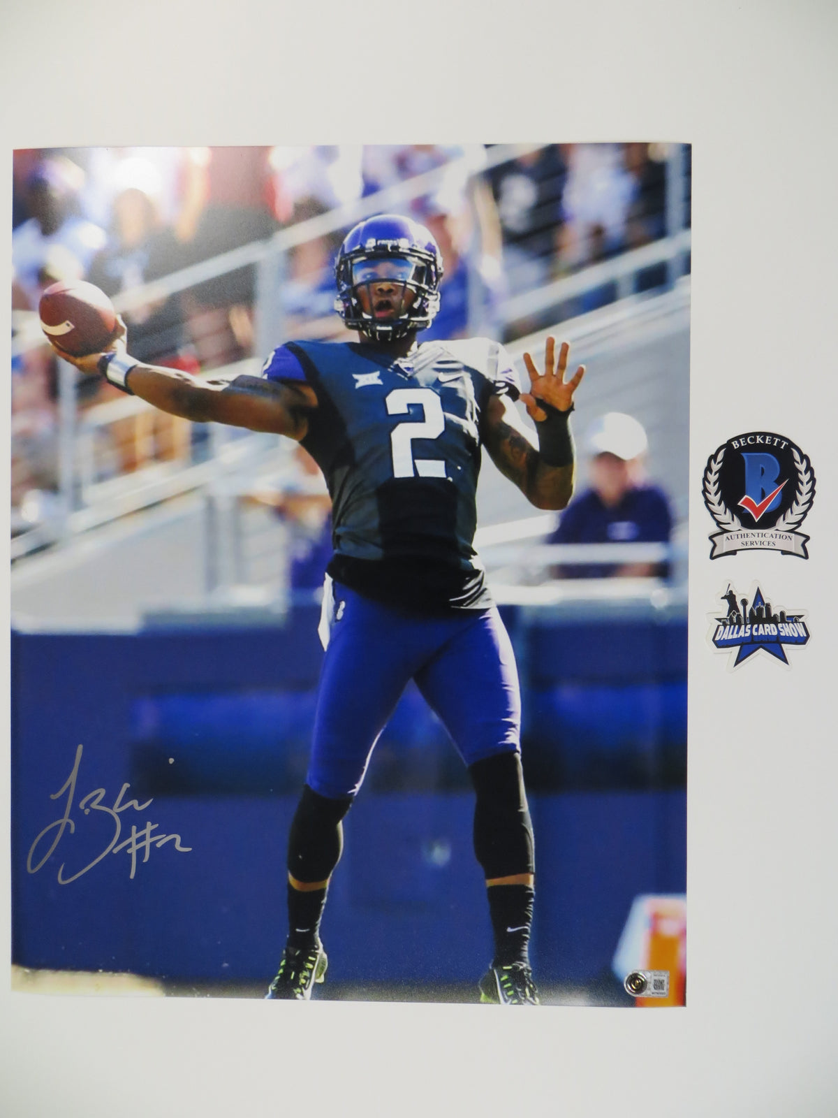 TREVONE BOYKIN TCU HORNED FROGS SIGNED In Pocket 16x20 PHOTO BAS