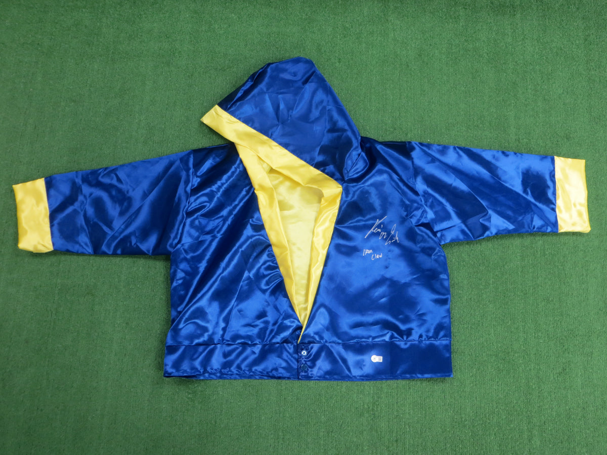 KEVIN VON ERICH SIGNED BLUE RING ROBE w/Iron Claw BAS COA