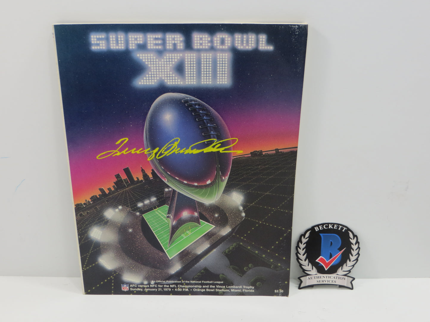 TERRY BRADSHAW PITTSBURGH STEELERS SIGNED Super Bowl XIII Program BAS COA
