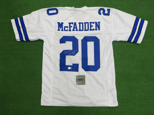 DARREN McFADDEN DALLAS COWBOYS SIGNED JERSEY Arkansas Razorbacks XL BAS