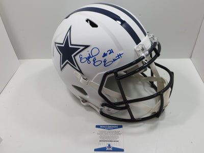 EZEKIEL ELLIOTT SIGNED DALLAS COWBOYS FULL SIZE LUNAR ECLIPSE HELMET BAS