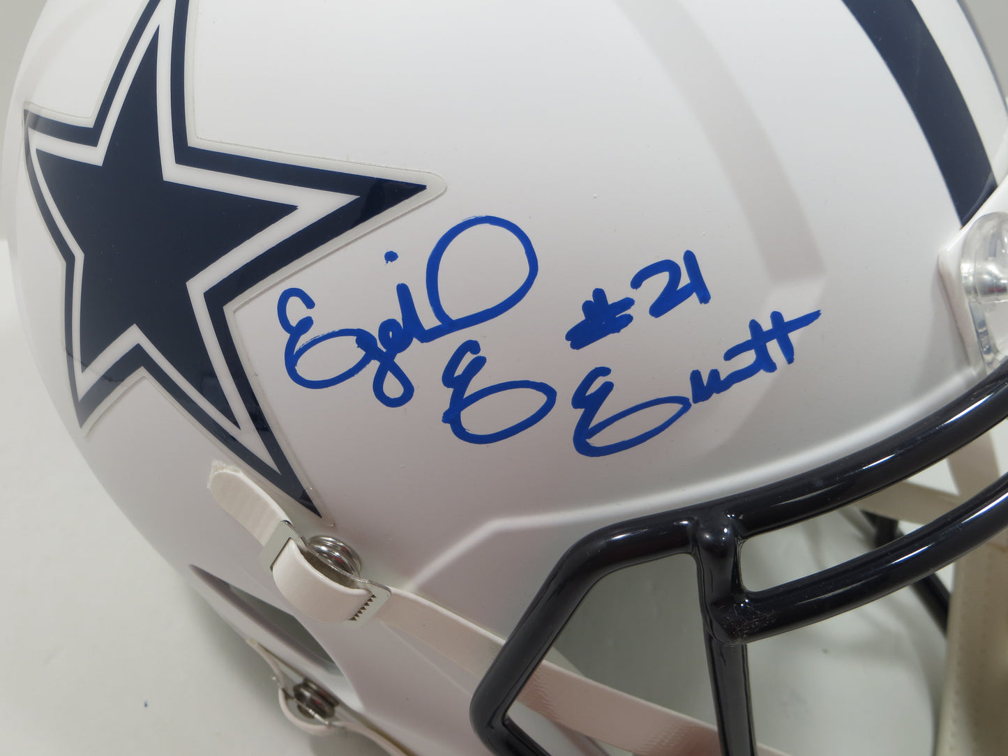 EZEKIEL ELLIOTT SIGNED DALLAS COWBOYS FULL SIZE LUNAR ECLIPSE HELMET BAS