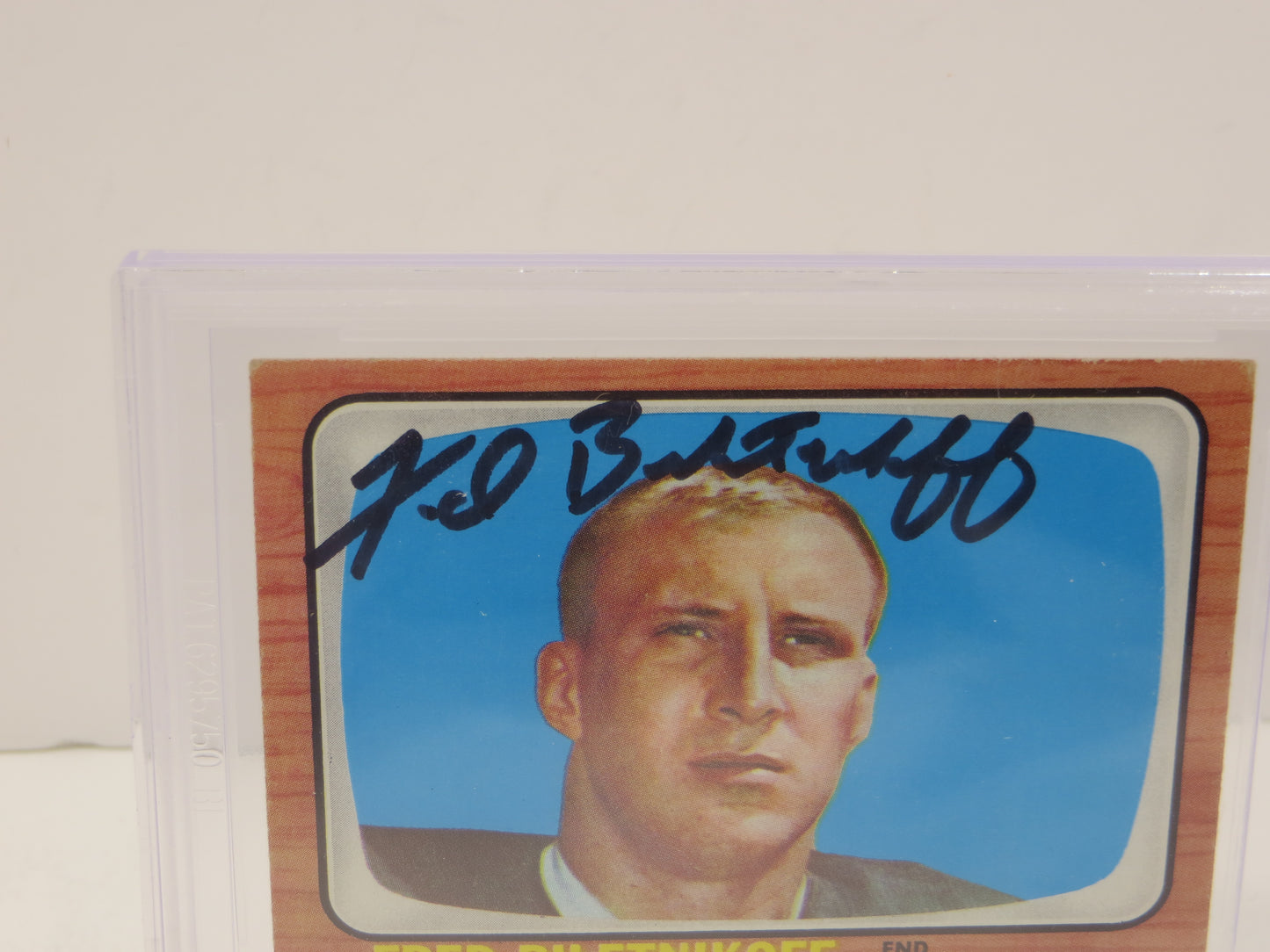 FRED BILETNIKOFF SIGNED 1966 Topps #104 OAKLAND RAIDERS BGS BAS SLAB