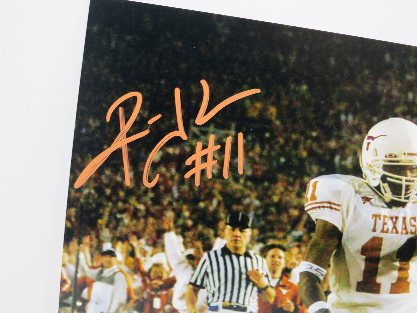 RAMONCE TAYLOR TEXAS LONGHORNS SIGNED 8x10 PHOTO w/05BCSNatChamp BAS