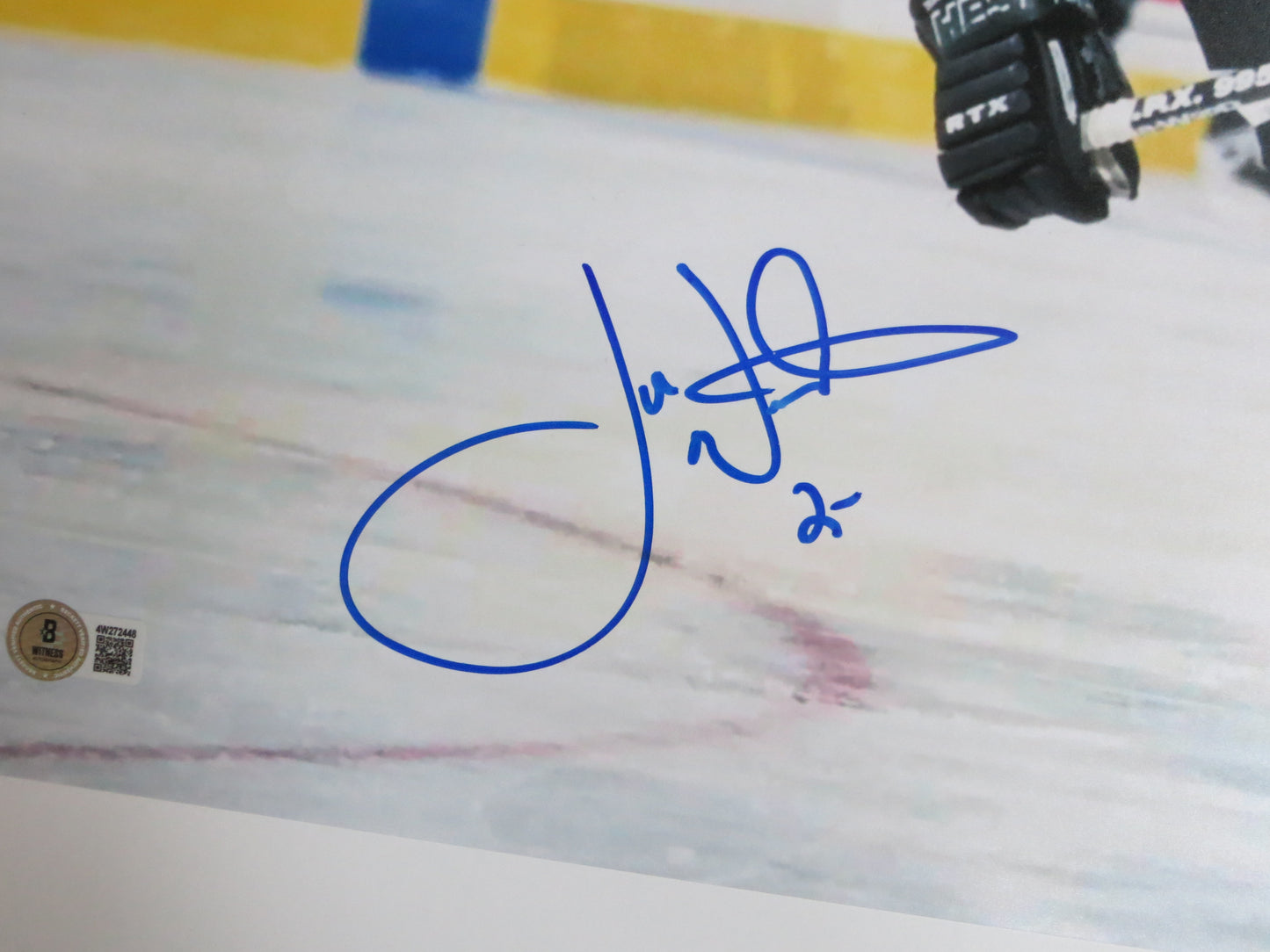 JOE NIEUWENDYK DALLAS STARS SIGNED 16x20 PHOTO BLACK JERSEY BAS