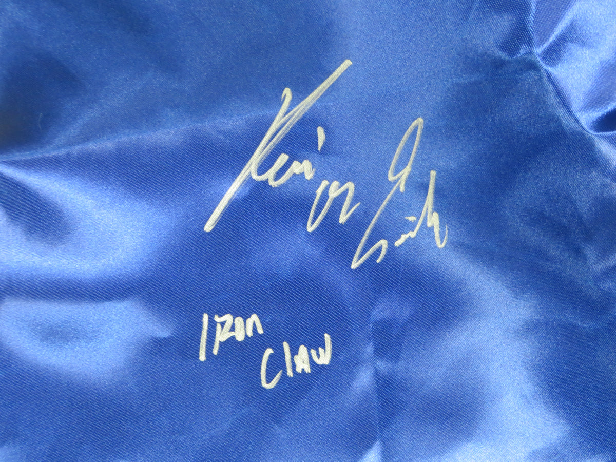 KEVIN VON ERICH SIGNED BLUE RING ROBE w/Iron Claw BAS COA