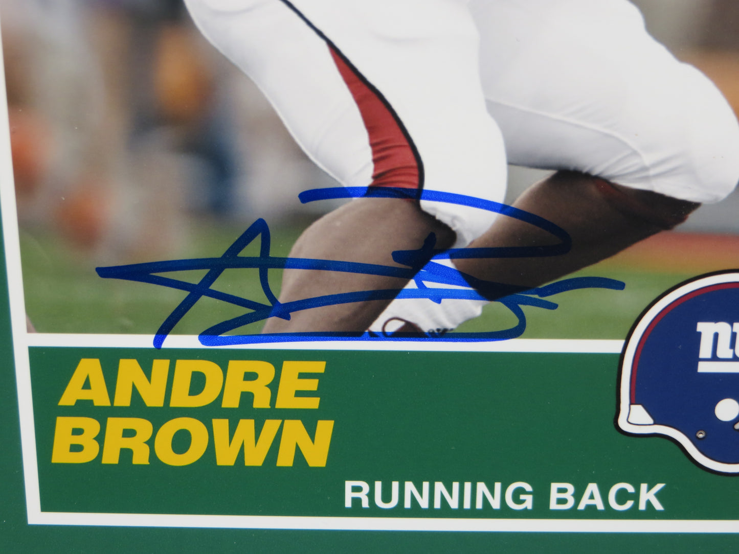 ANDRE BROWN SIGNED NEW YORK GIANTS Panini Authentic 8x10 PHOTO Score 2009 Rookie