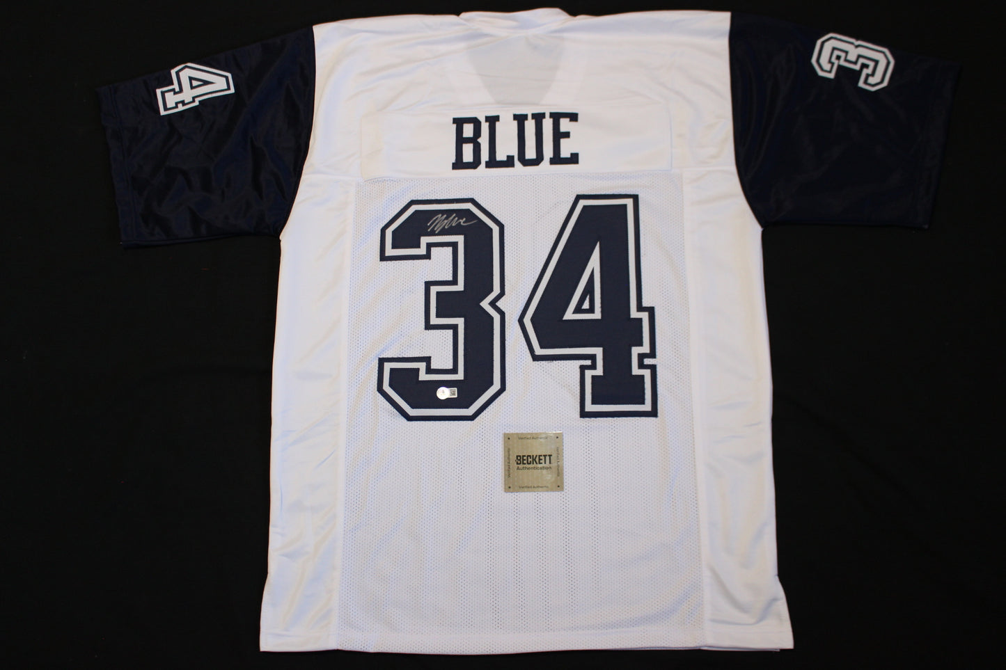 JAYDON BLUE DALLAS COWBOYS SIGNED ALT FOOTBALL JERSEY UT Longhorns BAS COA