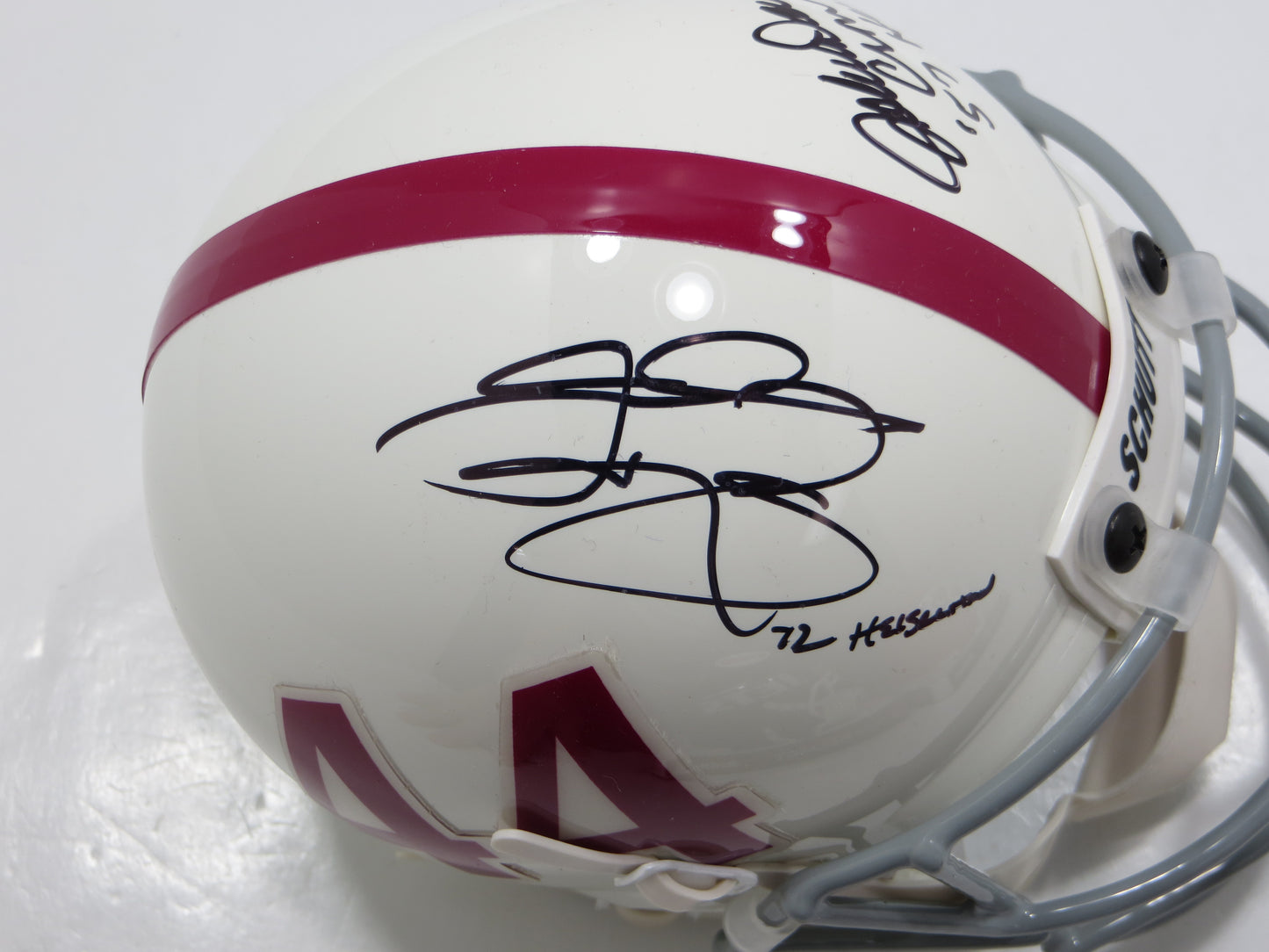 JOHN DAVID CROW & JOHNNY MANZIEL SIGNED Texas A&M Helmet w/Heisman JSA BAS